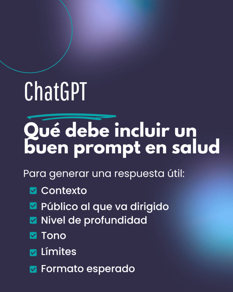 Un buen prompt engineering de chatGPT en salud es clave para obtener respuestas útiles